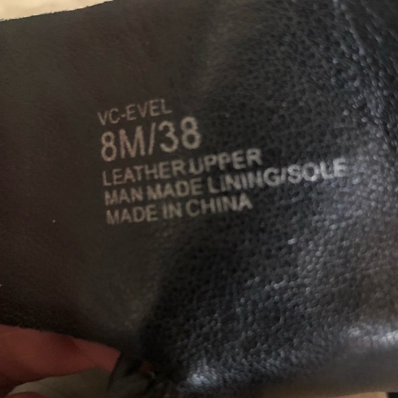 Vince Camuto Evel Gladiator Black Leather Strappy Cone Heel Caged Sandal 8.5 - Picture 10 of 12